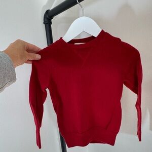 Crewcuts red cotton crewneck sweater